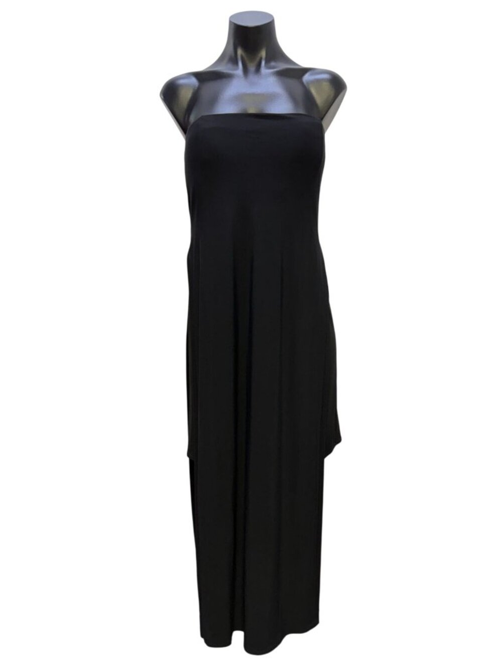 Helmut Lang Black Strapless Maxi Dress Size 10